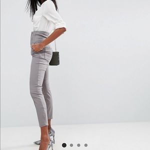 ASOS High waisted corset detail cigarette pants